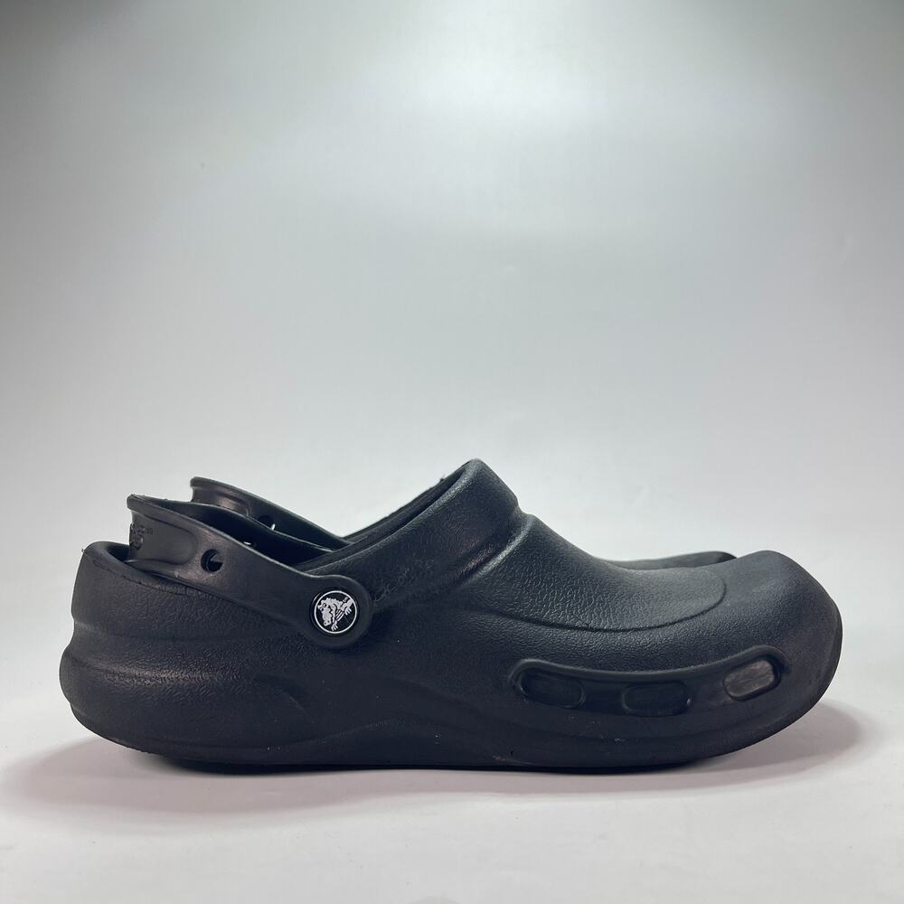Crocs Bistro Black Slip On Slip Resistant Work Chef Nursing Clogs Men's Size 10
